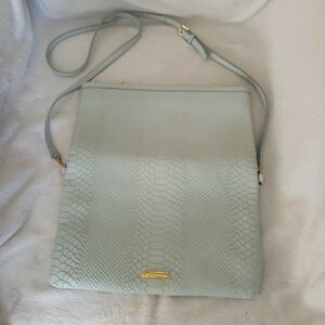 GiGi Of New York Foldover Crossbody Baby Blue With Adjustable Strap